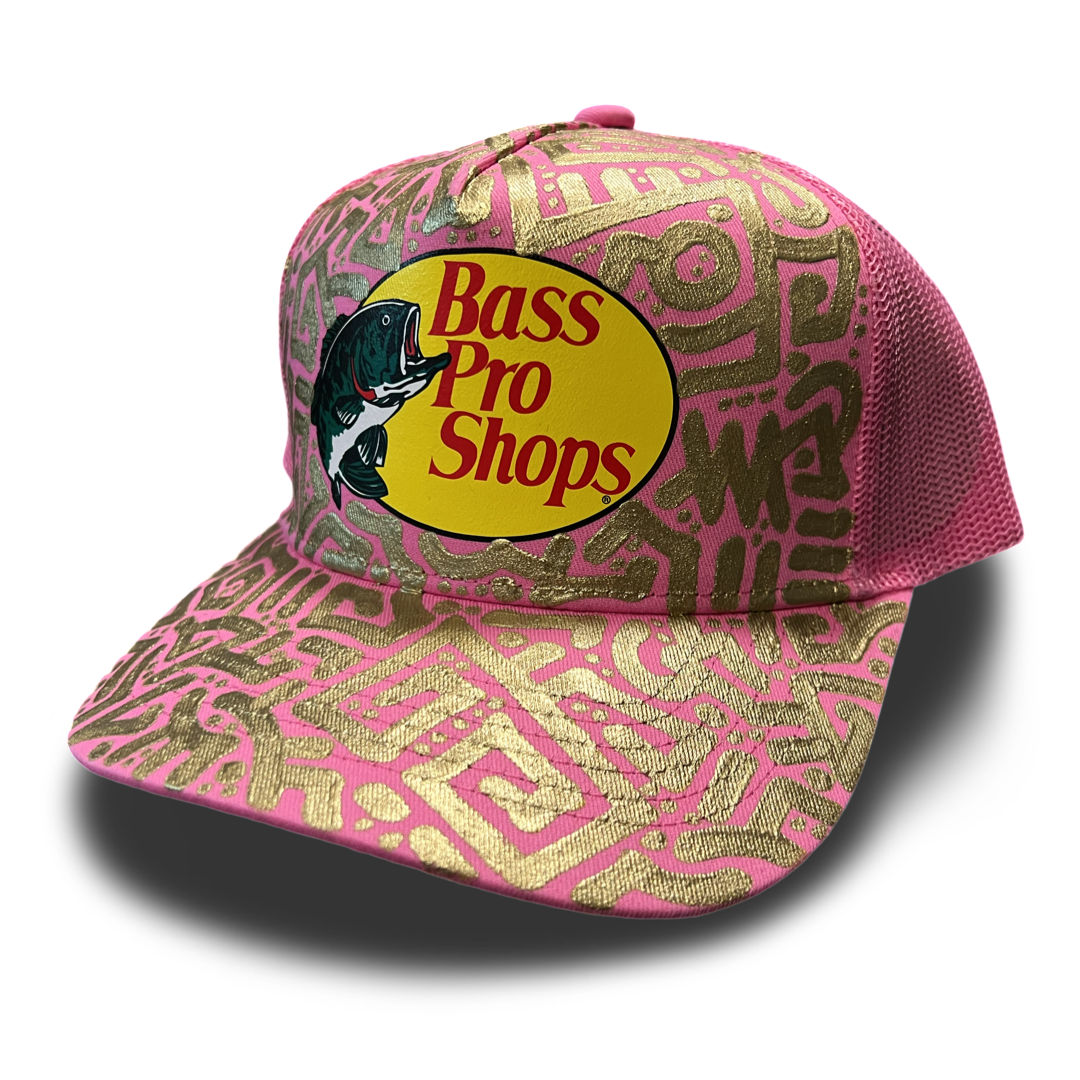 Pink Bass Pro Shop Snapback w/ Light Gold Textile – Sound Kulture
