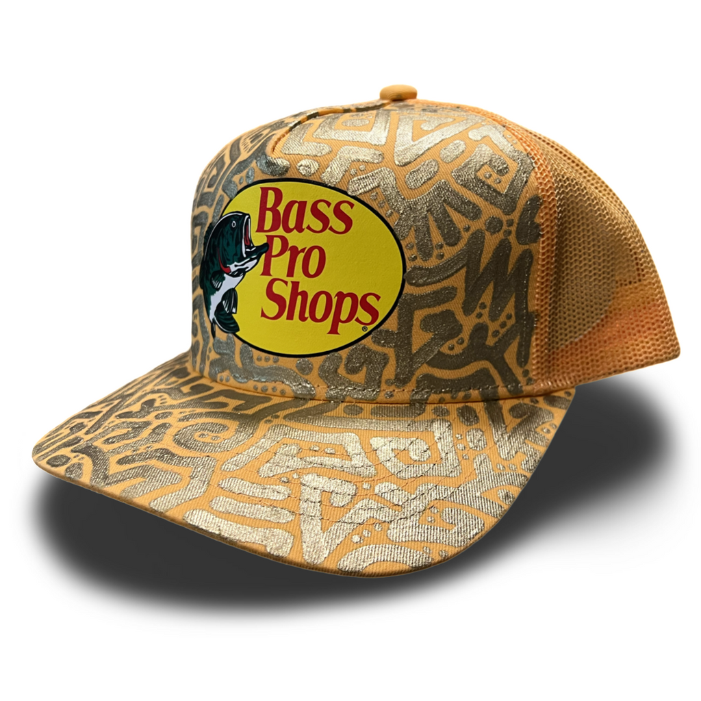 Mandarin Orange Pro Shop Snapback w/ Light Gold Textile
