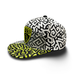 Brooklyn Nets Patch SnapBack Crown with Black, Grey, and White Textile