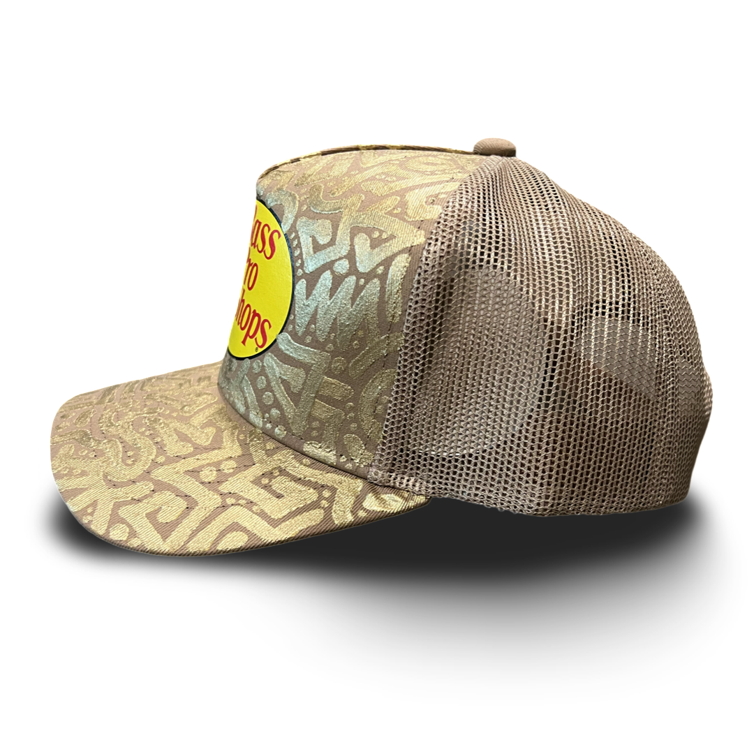 Desert Sands Bass Pro Shop Snapback w/ Light Gold Textile