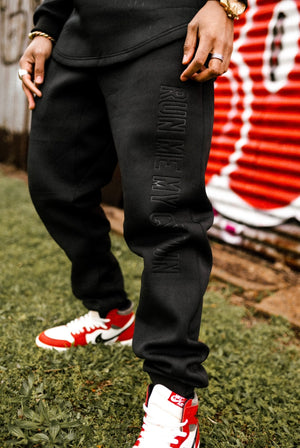 "Run Me My Crown" Neoprene Joggers